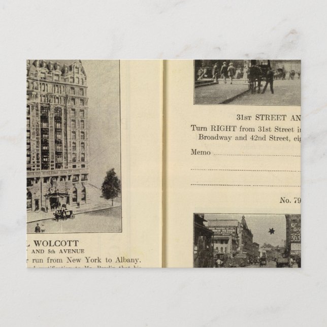 Carte Postale 79496 Hotel Wolcott Broadway aux 31e et 42e (Devant)