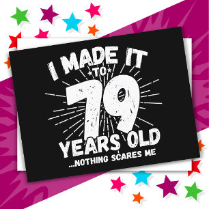 Carte Postale 79 ans vieux mème sarcastique drôle 79ème annivers