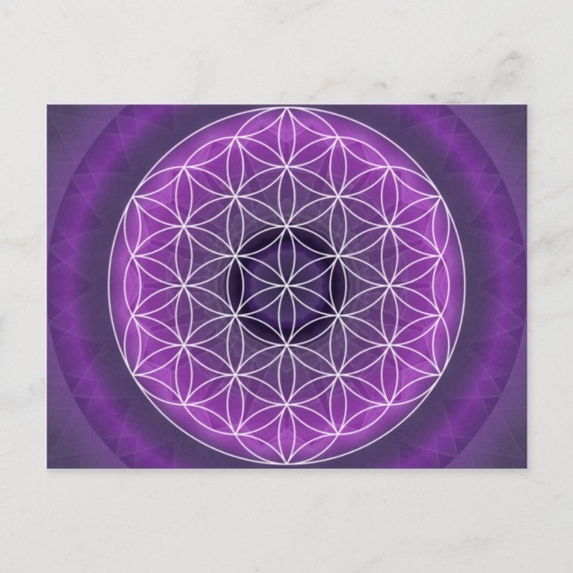 Carte Postale 7 chakra de couronne créée par Tutti (Devant)