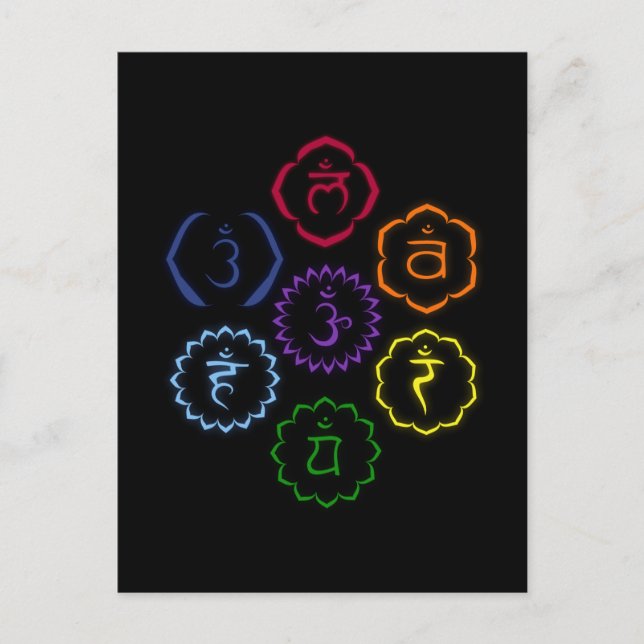 Carte Postale 7 chakras en cercle (Devant)