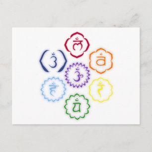 Carte Postale 7 chakras en cercle