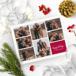 Carte Postale 7 photos de Happy Holidays Modern Collage Christma<br><div class="desc">7 Photos Joyeuses Fêtes Moderne Collage Carte postale de Noël</div>