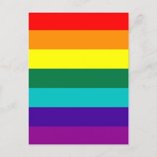 Carte Postale 7-Stripe Rainbow Pride Flag