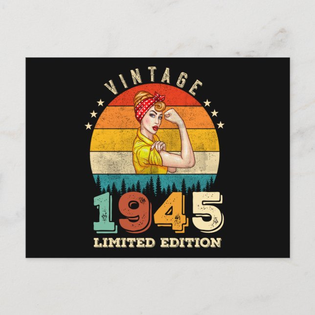 Carte Postale 80 Ans Anniversaire 1945 Vintage 80e Anniversaire  (Devant)