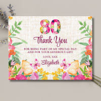 80 ans Fleurs florales 80e anniversaire Linge Merc