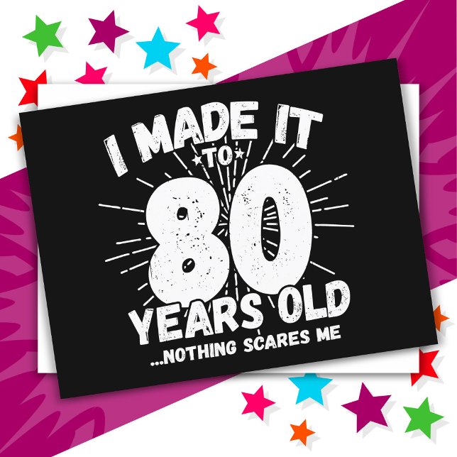 Carte Postale 80 ans vieux mème sarcastique drôle 80ème annivers (Créateur téléchargé)