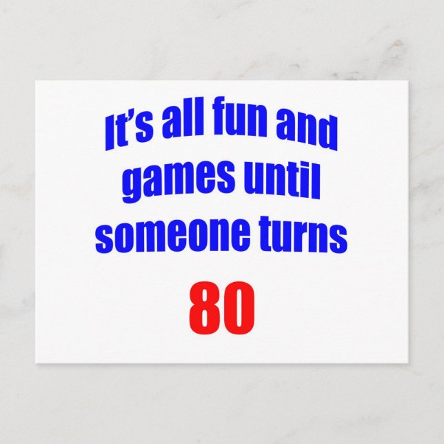 Carte Postale 80 Quelqu'un a 80 ans (Devant)