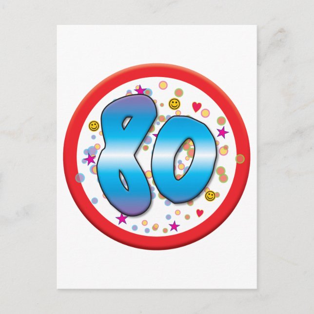 Carte Postale 80e anniversaire (Devant)