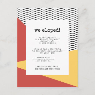 Carte Postale 80s Pop art Memphis style Nous avons élopé