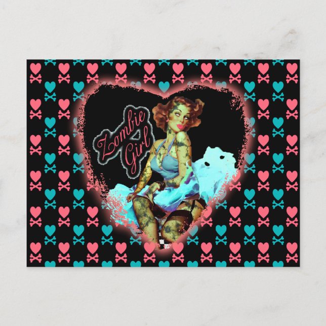 Carte Postale 80'S Zombie Girl (Devant)