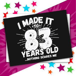 Carte Postale 83 ans drôle mème anniversaire 83 ans