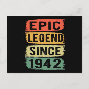 Carte Postale 83 Ans Joyeux Anniversaire 1942 Légende Épique 83è