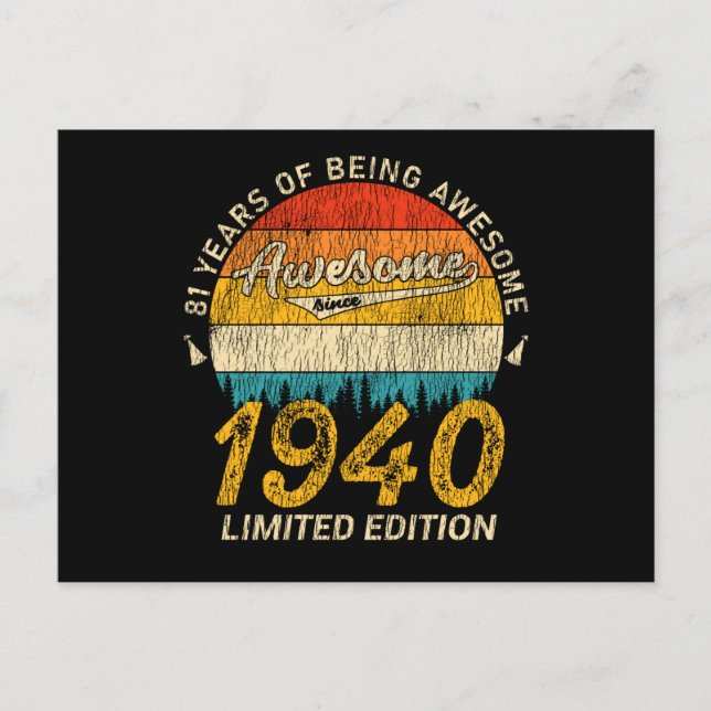 Carte Postale 85 ans 1940 Retro Magnifique 85e anniversaire Cade (Devant)