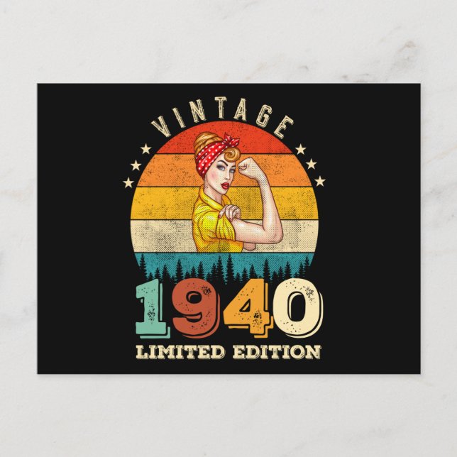 Carte Postale 85e anniversaire 1940 vintage 85 ans femme (Devant)