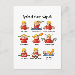 Carte Postale 88. Couleur des signaux fluviaux