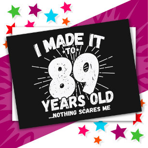 Carte Postale 89 ans drôle mème anniversaire 89 ans