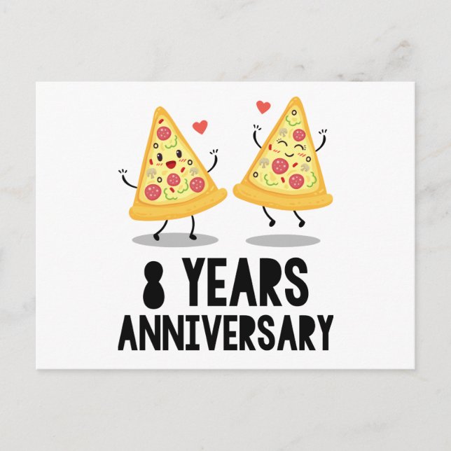 Carte Postale 8 ans d'anniversaire (Devant)