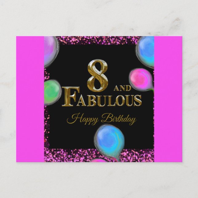 Carte Postale 8e anniversaire  (Devant)