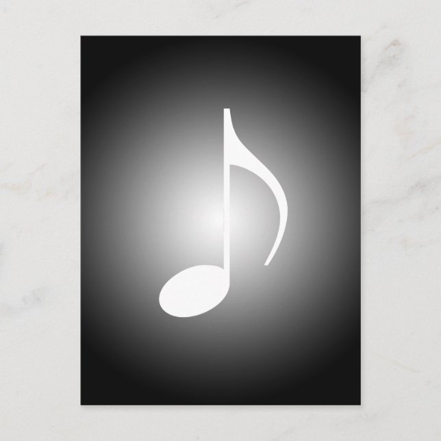 Carte Postale 8e Note Musiciens noirs et blancs Note avec projec (Devant)