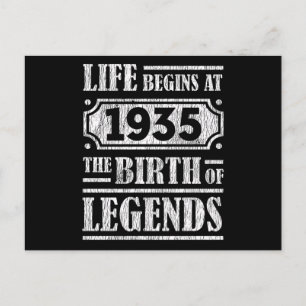 Carte Postale 90 Ans Anniversaire de Naissance de Légende 1935 9