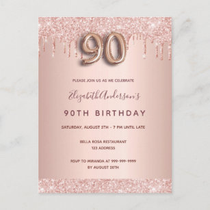 Anniversaire 90 Ans Cartes Postales Pas De Quantite Minimum Zazzle