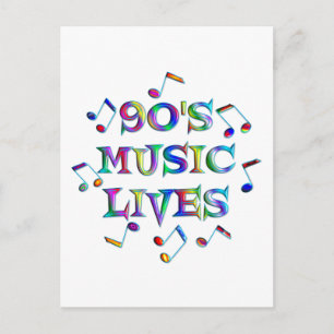 Carte Postale 90s Music Lives