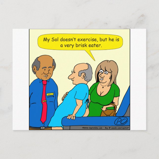 Carte Postale 910 dessin animé de mangeur très rapide (Devant)