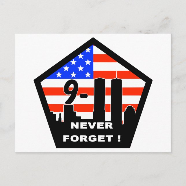 Carte Postale 911 n'oubliez jamais (Devant)