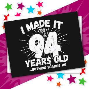 Carte Postale 94 Ans Vieux Mème Drôle 94e Anniversaire