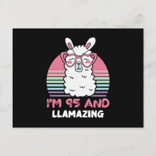 Carte Postale 95e anniversaire Llamazing Llama 95 ans Anniversai