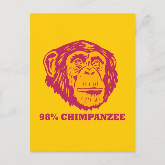 Carte Postale 98% Chimpanzé (Devant)