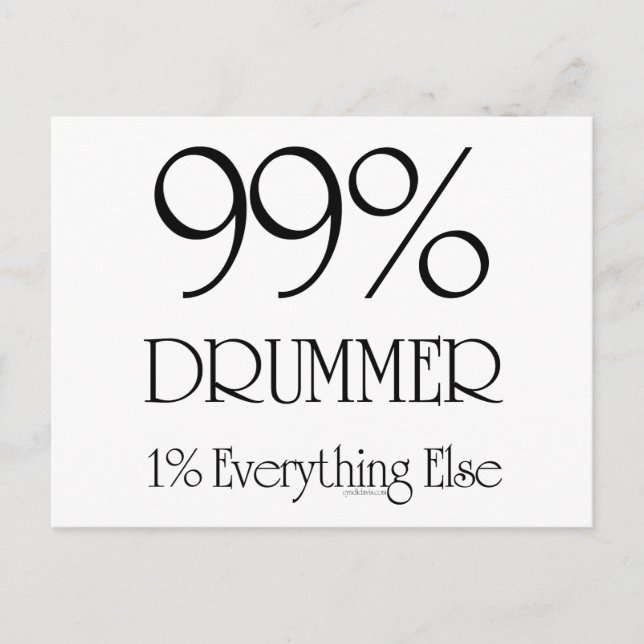 Carte Postale 99 % batteur (Devant)