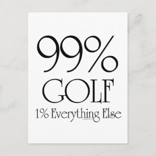 Carte Postale 99 % Golf
