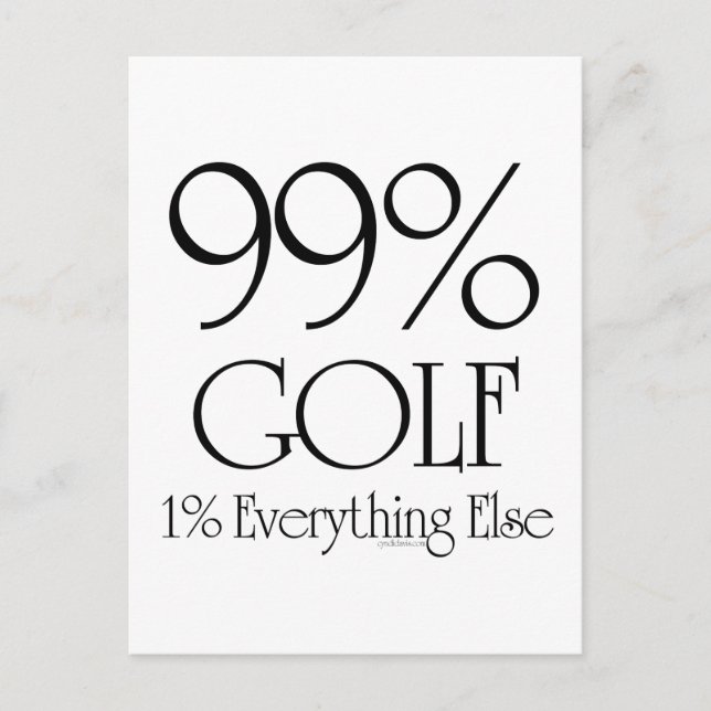 Carte Postale 99 % Golf (Devant)