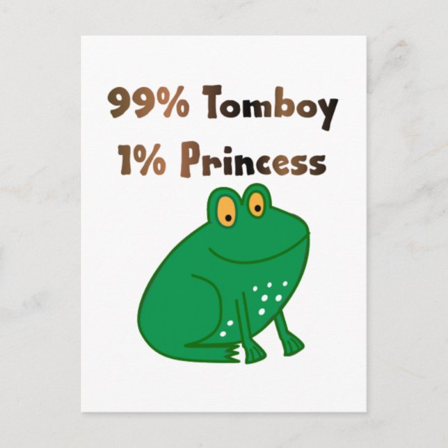 Carte Postale 99% Tomboy 1% Princesse (Devant)