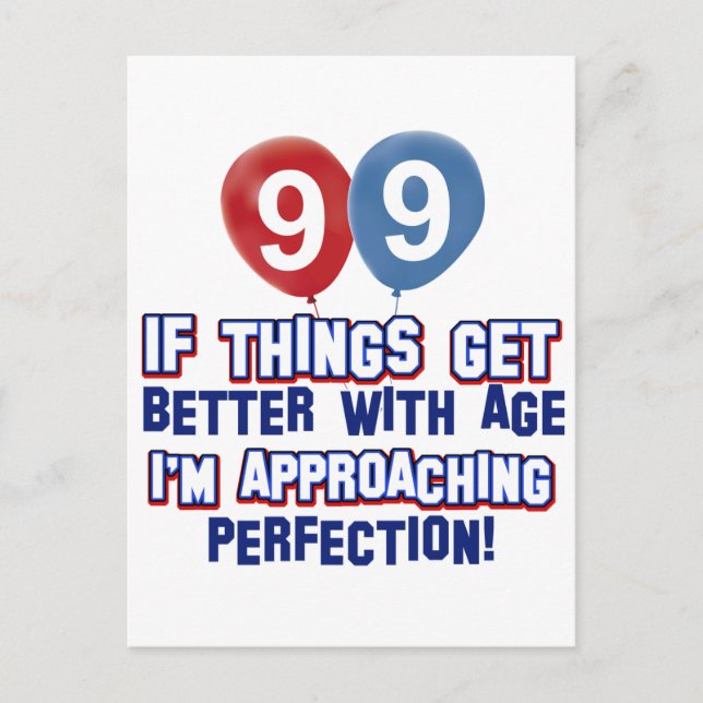 Carte Postale 99ème anniversaire design (Devant)