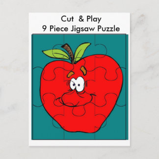 Carte Postale 9 Pièce Couper & Jouer Puzzle Apple