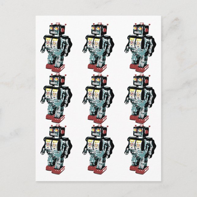 Carte Postale 9 robots (Devant)