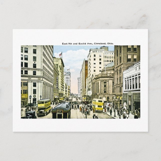 Carte Postale 9ème et Euclid Avenue, Cleveland, Ohio (Devant)