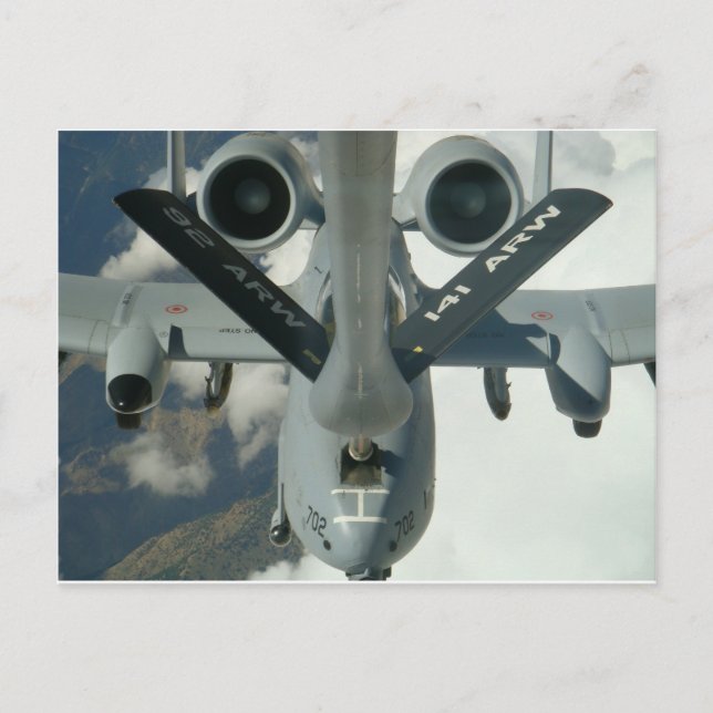 Carte Postale A-10 En cours de ravitaillement par KC-135 (Devant)