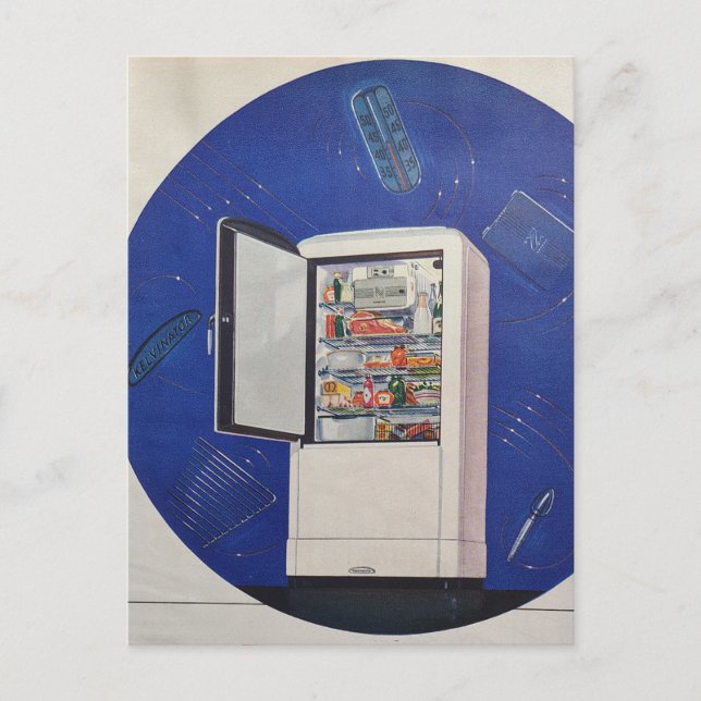 Carte Postale A 1930s era refrigerator ad (Devant)