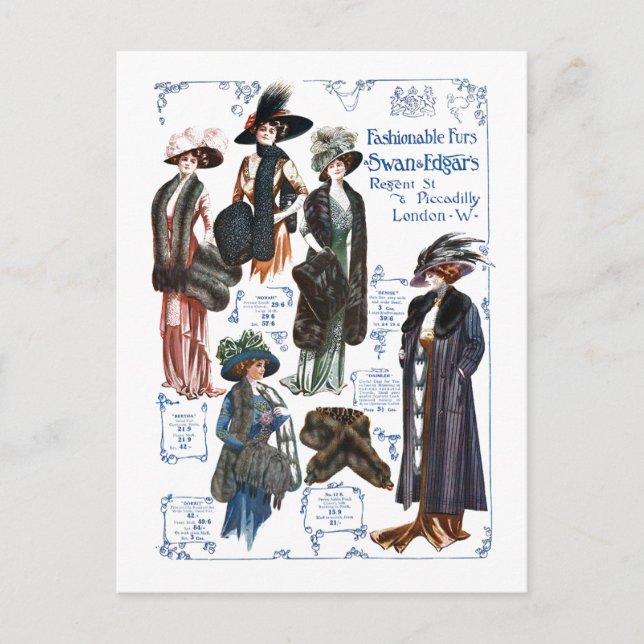 Carte Postale #A à la mode de fourrures de cygne et d'Edgar (Devant)