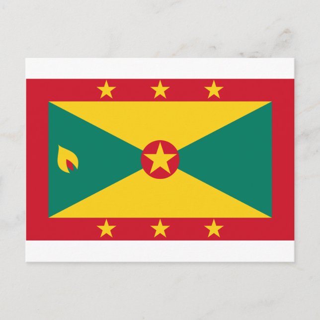 Carte Postale A bas prix ! Drapeau de la Grenade (Devant)