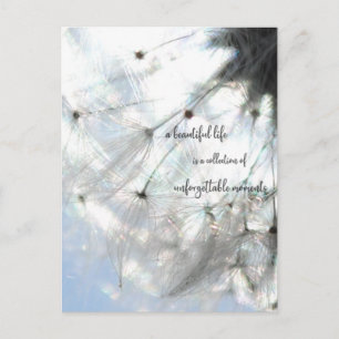 Carte Postale a beautiful life ... Sprüche Löwenzahn Samen
