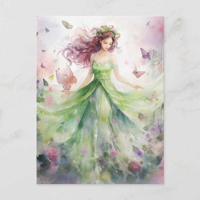 Carte Postale A Beautiful Spring Fairy (Devant)