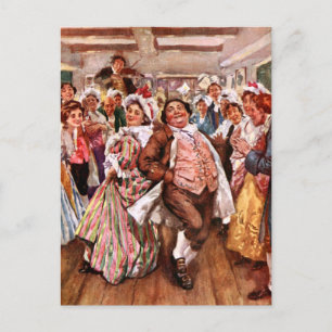 Carte Postale A Christmas Carol : M. & Mme Fizziwig