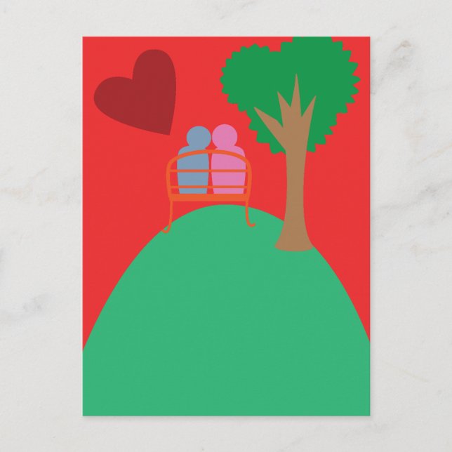 Carte Postale A Couple Dating  (Devant)