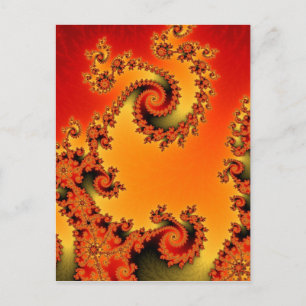 Carte postale à double spirale flamboyante
