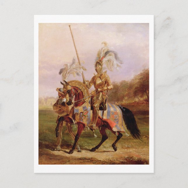 Carte Postale À Eglinton, Seigneur du Tournoi, 1840 (huile sur (Devant)