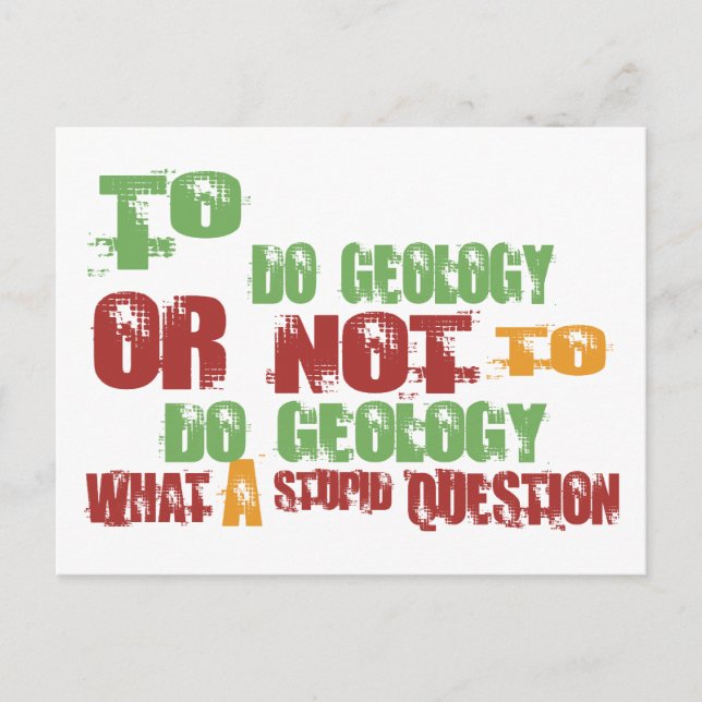 Carte Postale À Faire de la Géologie (Devant)